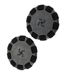 2pcs 4 Inch Omnidirectional Wheels for Robots, Industrial Omni Directional Wheels with Metal Hub and Rubber Rollers, 360 Degree Maneuverability