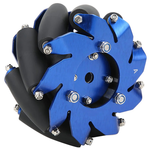 4 Inch Mecanum Wheel Right Side Aluminum Omnidirectional Wheel With TPU Rubber Rollers 45 Degree Industrial Robot Part