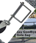 Heavy Duty Gate Caster Wheel 4 Inch With Spring Loaded Bracket Universal Mount Plate Durable Hard Rubber Tread For Smooth Gate Movement
