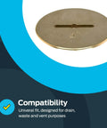 4 Inch Slotted Brass Cleanout Plug For Drain Waste And Vent Setups Eastman 42004 Machine Threaded displayed on a blue background