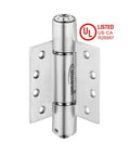 Self-closing 4-inch door hinges with built-in closer, 3-pack, UL listed fire-rated stainless steel matte black finish