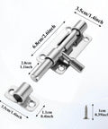 Pack Of 8 4 Inch 304 Stainless Steel Slide Bolt Latches Sliding Lock For Doors Gates Windows Cabinets And Sheds Includes 48 Screws