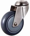 ✝️ 4" inch Caster Wheel - Bolt Stainless Steel TPR designed for smooth motion and stable alignment in automation and mechanical systems, 1-pack