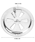 4-inch round marine-grade 316 stainless steel vent cover with adjustable side knob for boats, yachts, home, and RVs