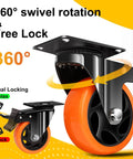 4 inch heavy duty caster wheels set of 4 with 2400 lb total capacity silent swivel casters with locking brakes