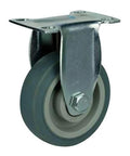 4" inch Caster Wheel Rigid - TPR - Top Plate Mount for smooth motion and stable alignment in mechanical systems, 1-pack