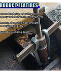 4 Inch Two Jaw Bearing Puller With Adjustable Jaws For External And Internal Pulling Non Slip Grip Gear Puller installed on machinery