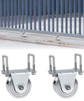 2 Pack 4" V-Groove Slide Gate Wheel Kit, Heavy Duty Steel Dual Bearing Bolted External Mount Bracket for sliding gates, 3000 LBS Capacity