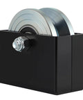 4 Inch V-Groove Gate Wheel With Welded Bracket Box And Double Bearings, Rolling Gate Caster For Inverted V-Track with black bracket