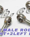 4 Male Rod End 16mm POS16 2 Right Hand 2 Left Hand Bearing - VXB Ball Bearings
