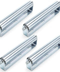4 Pack 10 Inch Long Roller and Bracket Set with 1.5" Diameter, Galvanized Steel Conveyor Roller for Conveying Heavy Objects, Canoe, Kayak, Woodworking