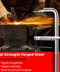 4 Pack 12 Inch Bar Clamps Set With Drop Forged Steel Construction 3 Inch Throat Depth And 450 Lbs Load Capacity shown next to welding work