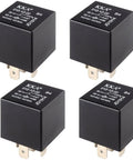4 Pack 5 Pin 40A Waterproof 12V Car Relays For Electric Cooling Fans Motor Starters And Taillights All Weather Heavy Duty Auto Relay Kit With PA66 Housing And Copper Windings For Reliable Long Lasting Performance
