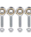 4 Pack POSB5 Male Rod End Bearings For Five Sixteen Inch Bore And Five Sixteen Twenty Four Right Hand Thread With Self Lubricating Joint