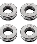 4 Pack 51204 Carbon Steel Axial Thrust Ball Bearings 20mm Inner Diameter 40mm Outer Diameter 14mm Width High Load Low Friction