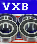 4-Pack 6004-2RS Bearings 20x42x12mm Ball Bearings - Sealed, set of four bearings on branded surface
