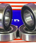4-Pack 6205-2RS Ball Bearings Rubber Sealed 6205RS displayed on a colorful background
