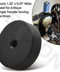 4 Pack Replacement Wheels For Antique Treadle Sewing Machines, 1.32 Inch Diameter And 0.39 Inch Width, Durable And Easy To Install