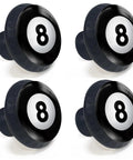 4 Pack Billiards 8 Ball Cabinet Knobs Round Drawer Pulls For Kitchen And Bathroom Cabinets Cupboard Doors Hardware Black And White