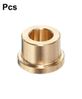 Set Of 4 Flange Sleeve Bearings 3/8 Bore Brass Bushings With 5/8 Outside Diameter 1/2 Length 3/4 Flange Diameter