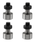 4 Pack Cam Follower Bearings Set For Track Runner KR22 Type Needle Roller, M10 x 1.25mm Thread, 22mm Roller Diameter, 13.2mm Width