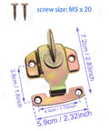 4 Pack Heavy Duty Align-N-Lock Table Locks with Leaf Buckle Connectors and Screws for Extension Tables, color zinc.