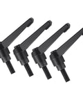 4 Pack M8 X 20mm Clamping Lever Handles With Quick Release Locking Black Oxide Carbon Steel, side view