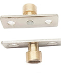 4 Pack Metal Sliding Door Bearing Retainer Guide Set With Screws, Easy To Install And Flush With Floor, Copper Positioning