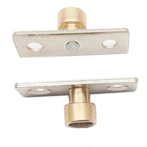 4 Pack Metal Sliding Door Bearing Retainer Guide Set With Screws, Easy To Install And Flush With Floor, Copper Positioning