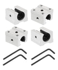 4 Pack SBR12UU Linear Bearing Blocks For 12mm SBR12 Guide Rails Open Slide Long Block For CNC Routers And 3D Printers with wrenches.