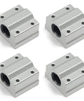 4 Pack SCS8UU Linear Motion Ball Bearing Box Type CNC Slide Unit 30mm Long Roller Bearing Slide Block Bushing For CNC Machines And 3D Printers High Precision Low Friction Durable Aluminum Housing ReliaBot