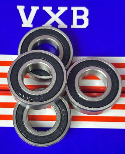 4-Pack 6003-2RS 17x35x10mm Ball Bearings - Sealed 6003RS, displayed on colorful background