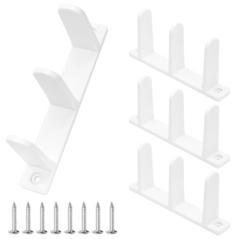 4 Pack White Closet Door Floor Guide With Screws For 1-3/8 Inch Thick Doors Universal Fit Durable Plastic Set
