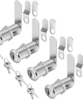Cabinet Cam Locks Keyed Alike Set For RV Storage And Tool Boxes One And A Half Inch Long Zinc Alloy 4 Pack Durable Metal Cabinet Locks For Secure Closures
