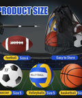4 Pcs Sport Balls Set Official Size Athletic Balls Include Soccer, Football, Basketball, Volleyball for Indoor Outdoor Game.