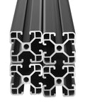 4 Piece 4040 Aluminum T Slot Extrusion Profile Set Black Anodized 59 Inches Long 1500mm European Standard Heavy Duty Rails