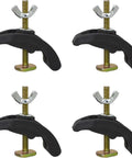 4-Piece Arcuate Press Plate Clamps For CNC Router And Drill Press, showing heavy-duty T-track hold-down fixtures with universal sizes