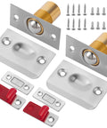 4 Piece Ball Catch Set for Top of Door and Closet Doors with Extra Long Screws and Magnetic Latch, stainless steel hardware