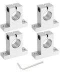 4 Pieces SK16 Aluminum Linear Rod Rail Shaft Clamping Supports With Wrench For 16mm Diameter Shaft Mounting Bracket