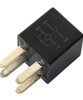 4 Pack Ultra Micro ISO Automotive Relay 12V DC 20A 4 Pins, close-up view, compact black switch for car projects