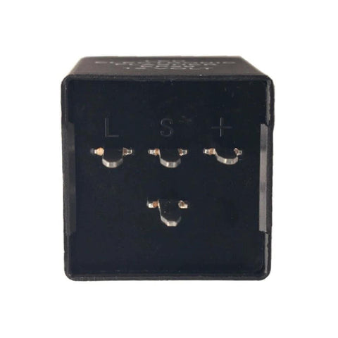 Front view of EP29N 4-Pin LED Flasher Relay Fix For Hyper Flash In 12V Turn Signals, LED Compatible Electronic Module.