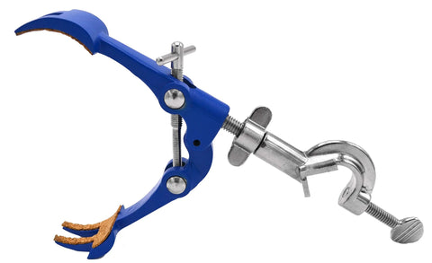 4 Prong Cork Lined Clamp on Swivel Bosshead for Laboratory Rigs, 4.1 Inch Maximum Opening, Zinc Die Cast, Non Toxic, Rust Resistant
