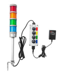 4-Stack LED Andon Tower Signal Light For Industrial Workstations And Production Lines with ABB Selector Switch and Power Adapter
