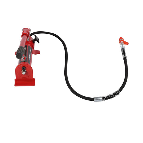 4 Ton Porta Power Hydraulic Hand Pump Jack Ram with Pressure Guage Hose, Portable Hydraulic Hand Pump for vehicle maintenance