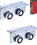4 Wheel Heavy Duty Trolley Assembly For Barn Doors Or Shed Sliding Doors, Compatible With 1-5/8 Inch Wide Or Taller Strut Channel
