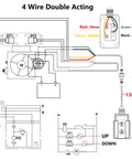 Diagram of 4 Wire Dump Trailer Remote Control Switch 12V DC Up Down Momentary Dual Button Control For Double Acting Hydraulic Pump Power Unit