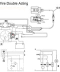Diagram of 4 Wire Double Acting Dump Trailer Remote Control Switch For 12V DC Hydraulic Power Unit Up And Down Controller.