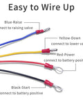 Wiring diagram for 4 Wire Dump Trailer Remote Control Switch Replacement For 12V DC Double Acting Hydraulic Pumps
