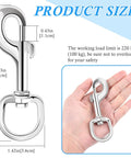Extra Large 4.23 Inch Swivel Eye Bolt Snap Hooks With 220 Lbs Load Capacity Made From Zinc Alloy Heavy Duty Single Ended Flag Clips