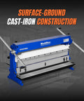 40 Inch Three In One Pan And Box Brake With Slip Roll Shear And Bending Functions For Sheet Metal 20 Gauge Mild Steel
